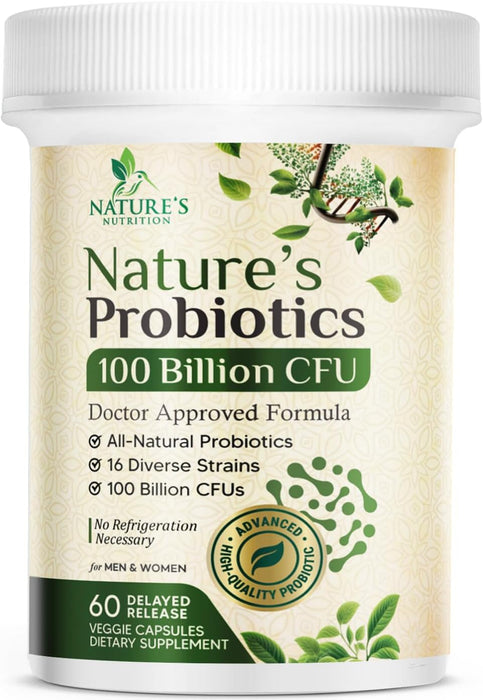 Probiotics for Women Capsules - 100 Billion CFU Prebiotics, Acidophilus Probiotics Supports Immune System Digestive Health, Supports Occasional Constipation & Bloating, Daily Supplement