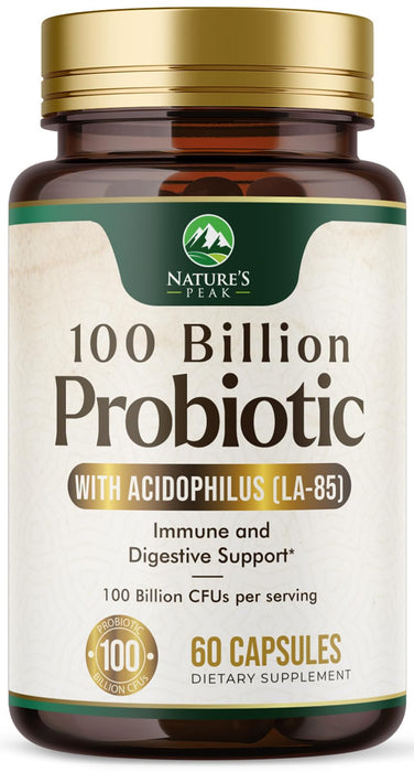 Probiotics for Women's Digestive Health - 100 Billion CFU, 16 Strains with Prebiotics, Supports Immune, Gut Health, PH, Gas & Bloating, Best Probiotic for Women & Men, Shelf Stable - 60 Capsules
