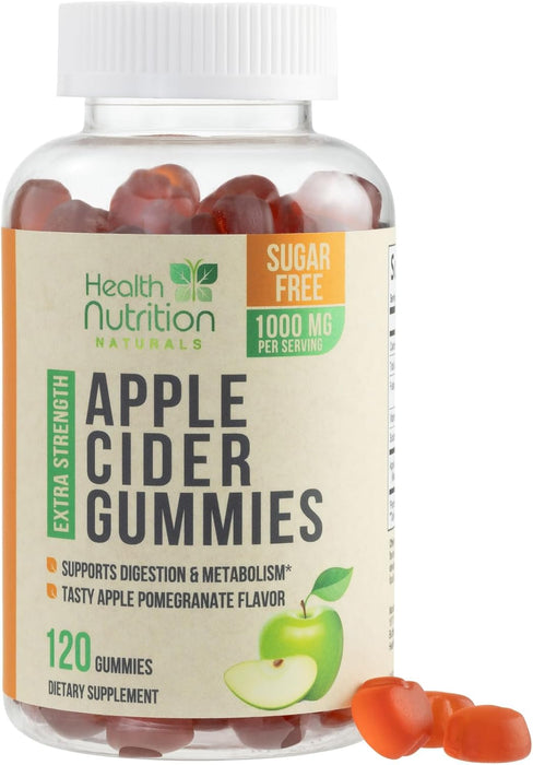 Vegan Apple Cider Vinegar Gummies | 120 Count | ACV Supplement, Advanced Weight Loss, Belly Fat Burn, Detox & Cleanse, Natural Apple Flavor, Non-GMO, Gluten Free Gummy for Adults