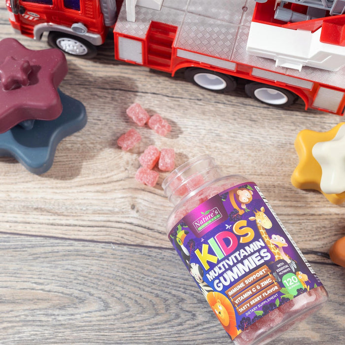 Multivitamin for Kids Gummies with Vitamin C, D3 & Zinc for Children's Immune Support - Chewable, Daily Kids Multi Vitamin Gummy, Non-GMO, Gluten Free, Natural Strawberry Flavor - 120 Gummies