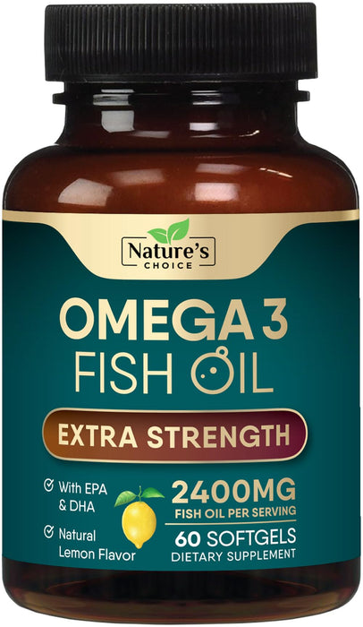 Omega-3 Fish Oil – 2400mg – 60 Softgels