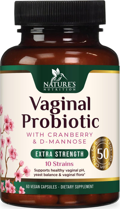 Vaginal Probiotics for Women – 50 Billion CFU – 60 Capsules