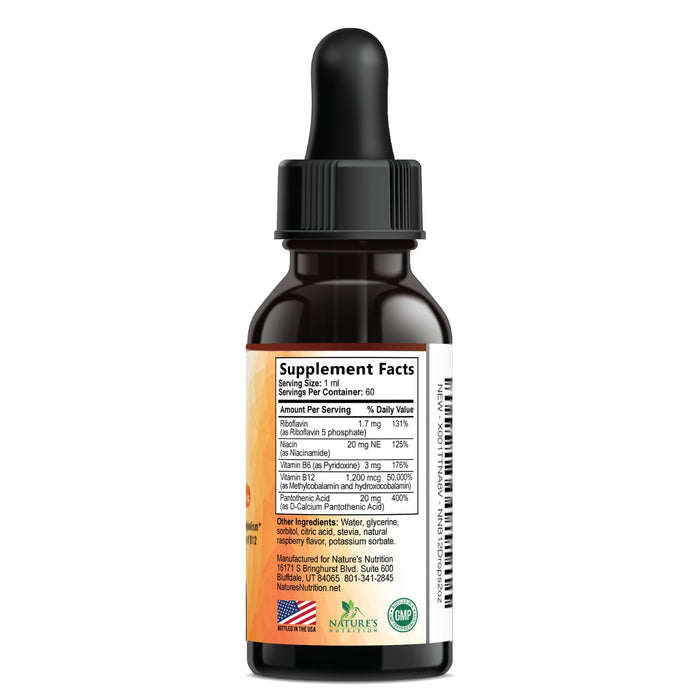 Vegan B-12 Vitamin Drops (Methylcobalamin) Super B Complex – 2 Fl Oz