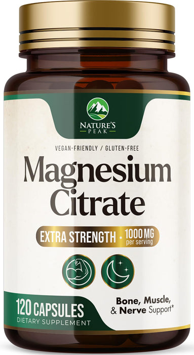 Magnesium Citrate 1000mg – 120 Capsules