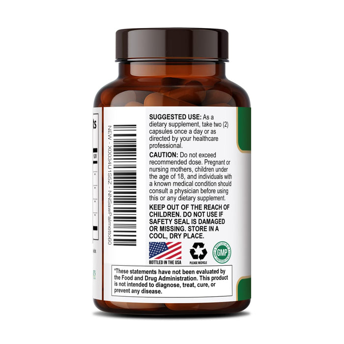 Saw Palmetto for Men 1000MG Prostate Health – 60 Capsules