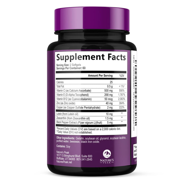 Eye Vitamins with Lutein & Zeaxanthin – 120 Capsules