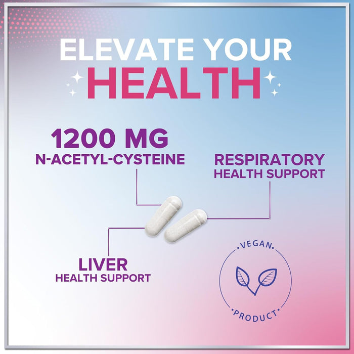 Hello Lovely! NAC Supplement 1200 mg - Liver, Lung Health & Immune Support, N-Aceyl Cysteine NAC Antioxidant & Free Radical Support, Non-GMO & Gluten Free N-Acetylcysteine Supplement