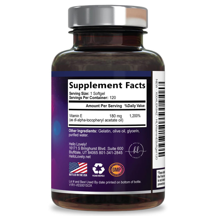Vitamin E – 180mg – 120 Softgels