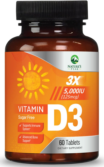Vitamin D3 5000iu (125 mcg) – 60 Chewable Tablets