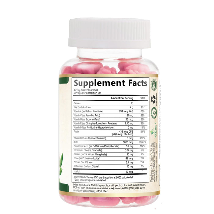 Hair Vitamins Gummies with Biotin 5000 mcg – 60 Gummies