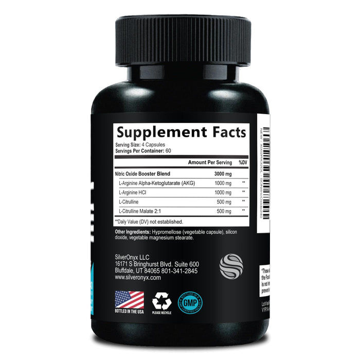 Nitric Oxide Formula with L-Arginine + Citrulline – 240 Capsules