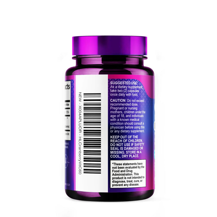Cranberry 25,000mg Formula + Vitamin C – 60 Capsules