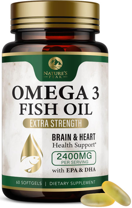 Omega-3 Fish Oil – 2400mg – 60 Softgels