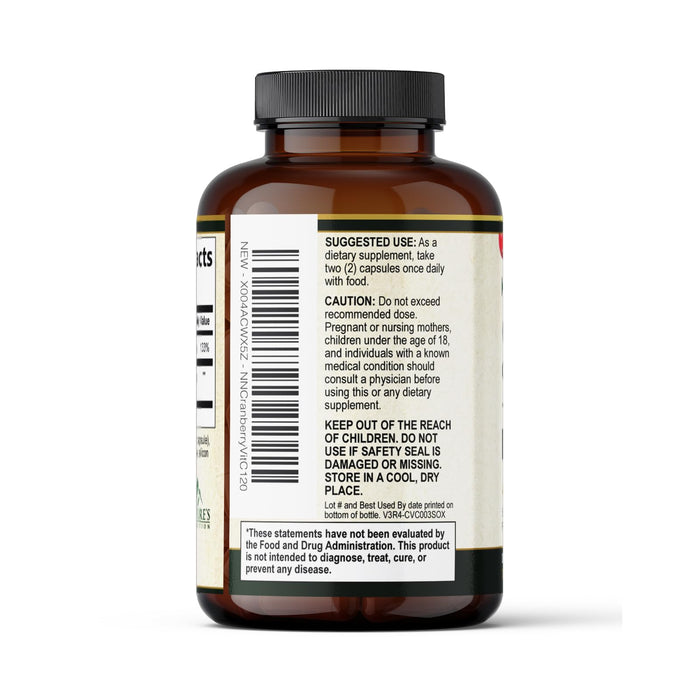 Cranberry Pills for Women – 500mg – 120 Capsules