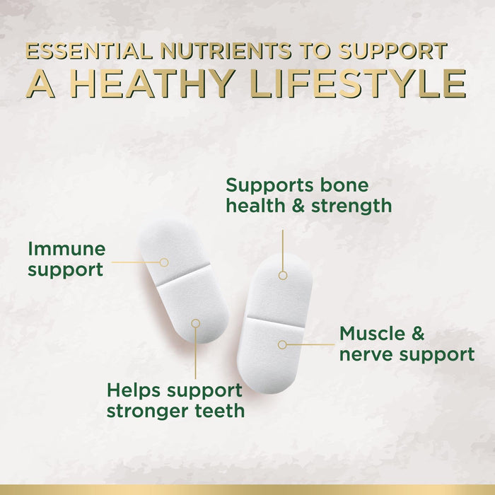Calcium 1200 mg with Vitamin D3, Calcium Supplement Vitamins, Supports Bone Strength, Teeth & Immune System, Calcium Supplements for Women & Men, Nature's Absorbable Calcium Carbonate - 240 Tablets