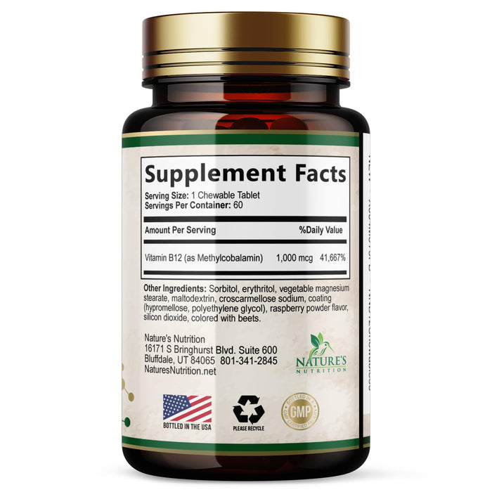 Vitamin B12 (Methylcobalamin) 1000 mcg – 60 Tablets