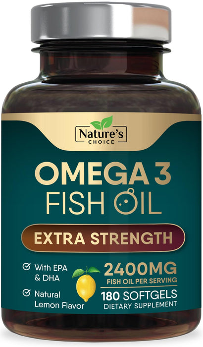 Omega-3 Fish Oil – 2400mg – 180 Softgels
