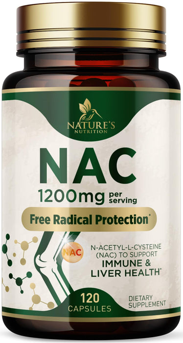 NAC N-Acetyl L-Cysteine (NAC) 1200 mg – 120 Veggie Capsules