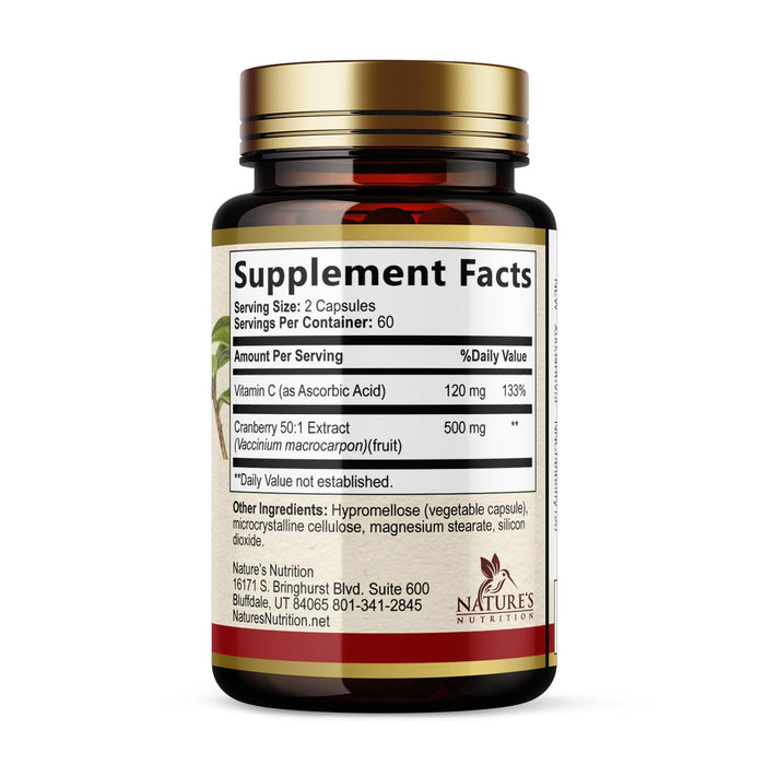 Cranberry Pills with Vitamin C & E – 120 Capsules