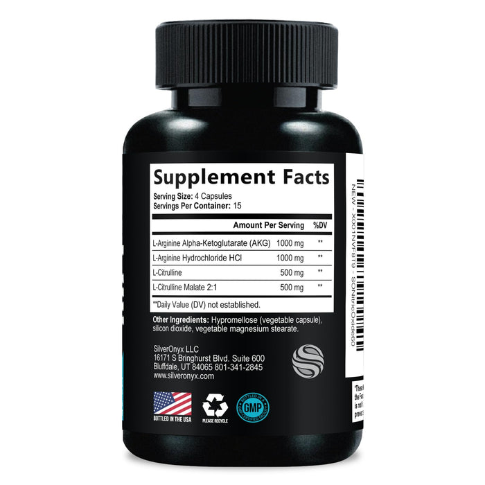 Nitric Oxide Formula with L-Arginine + Citrulline – 60 Capsules