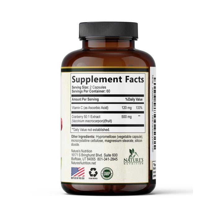 Cranberry Pills for Women – 500mg – 120 Capsules