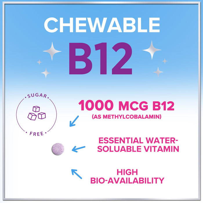 B 12 Vitamin Chewables 1000 mcg – 120 Chewables