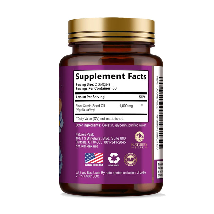 Black Seed Oil 1000mg – 120 Softgels