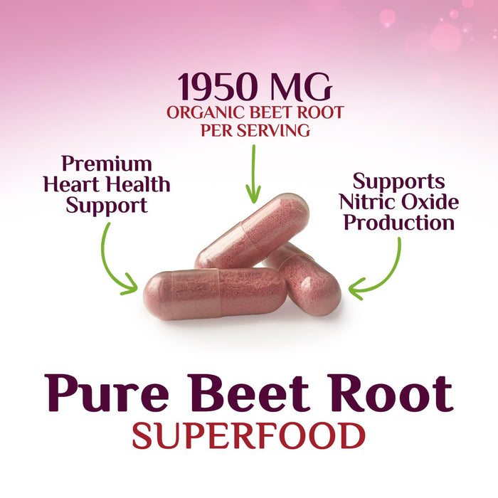 Beet Root Capsules 1950mg – 120 Count