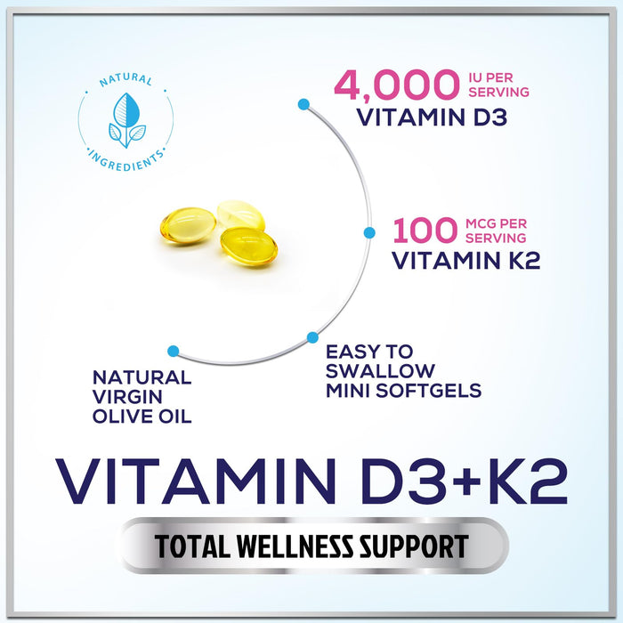 Vitamin D3 K2 – 5000 IU – 120 Softgels