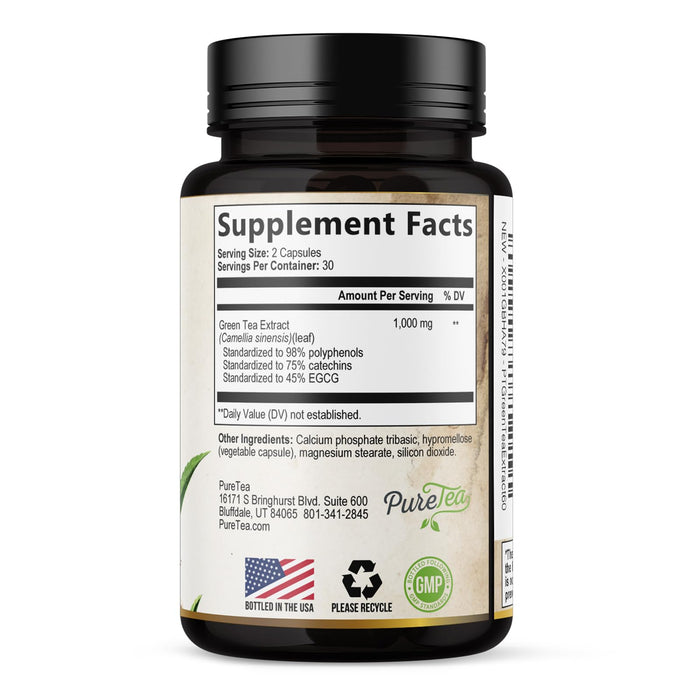 Green Tea Extract Capsules with EGCG – 1000mg – 60 Capsules