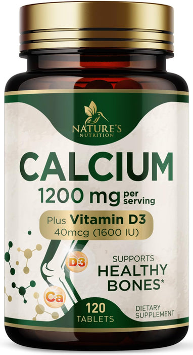 Calcium 1200 mg with Vitamin D3 – 120 Tablets