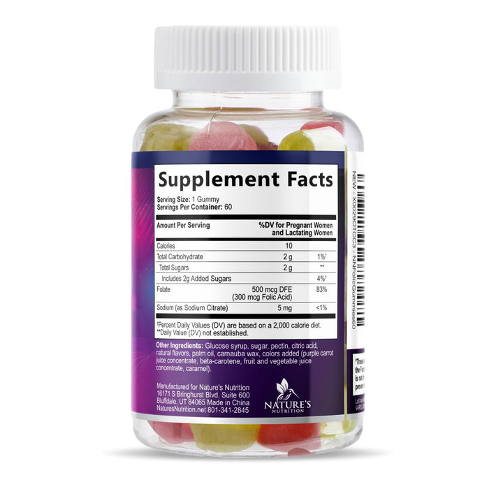 Folic Acid Gummies for Women 785 mcg – 60 Gummies