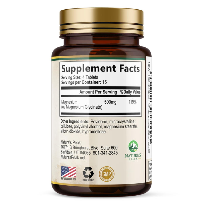 Magnesium Glycinate 500mg – 60 Tablets