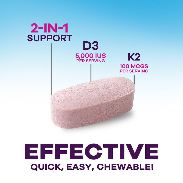 Vitamin D3 K2 – 5000 IU – 60 Tablets