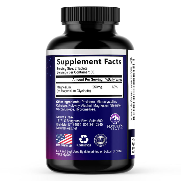 Magnesium Glycinate Chelated – 120 Tablets
