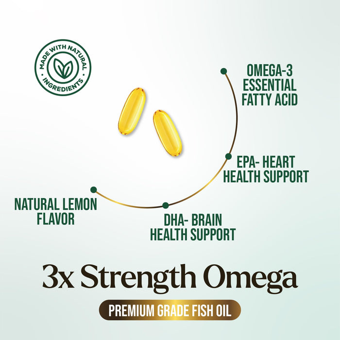 Omega-3 Fish Oil – 2400mg – 120 Softgels