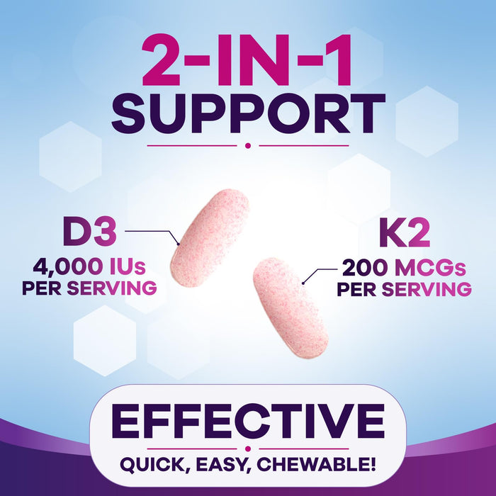 Vitamin D3 K2 – 5000 IU – 120 Tablets