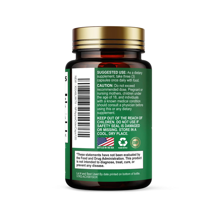 Apple Cider Vinegar Capsules ACV 1877mg – 120 Capsules