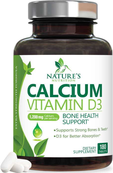 Calcium with Vitamin D – 1200mg – 180 Tablets