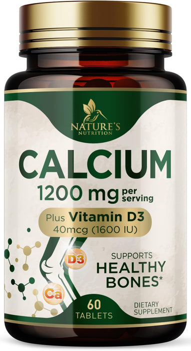 Calcium 1200 mg with Vitamin D3 – 60 Tablets