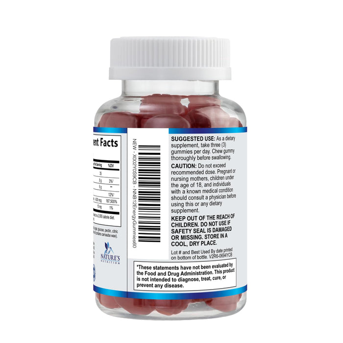 B-12 Vitamin Energy Gummies – 4500mcg – 60 Count