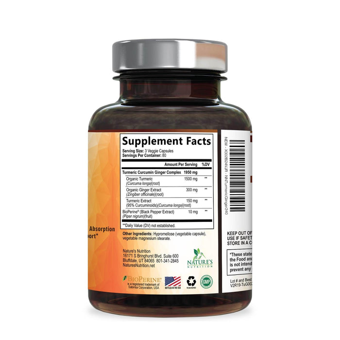Turmeric Curcumin 1950mg – 240 Capsules