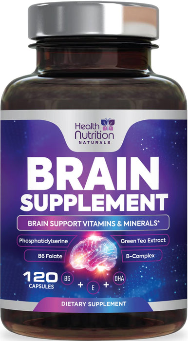 Brain & Focus Nootropic Formula – 120 Capsules