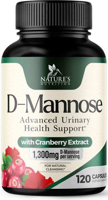 D-Mannose 1,350 mg with Cranberry & Hibiscus – 120 Capsules