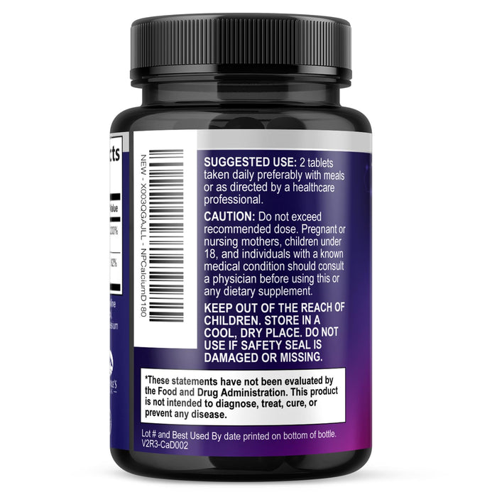 Calcium 1200 mg with Vitamin D3 – 180 Tablets