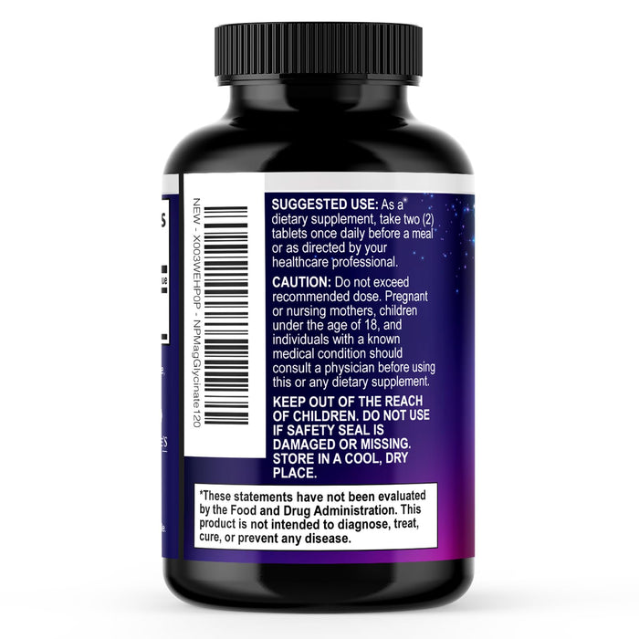 Magnesium Glycinate Chelated – 120 Tablets