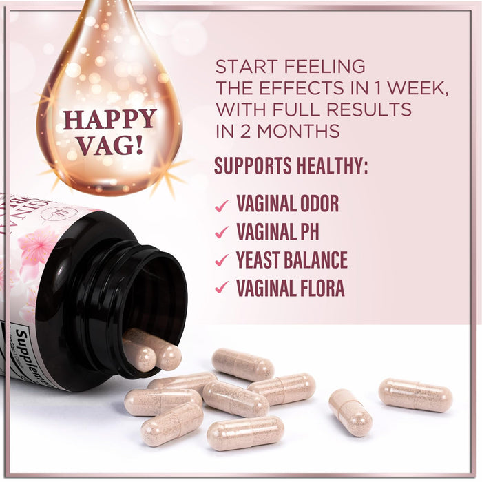 Vaginal Probiotics for Women - Vaginal PH Flora Feminine Health Balance Support - 50 Billion CFU Per Capsule, Odor Digestive Immune Support - Womens Probiotics Supplement with Cranberry - 120 Capsules