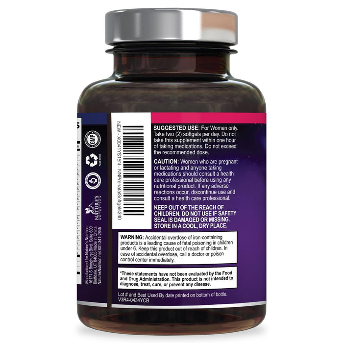 Prenatal Vitamins with Folic Acid & DHA – 240 Softgels