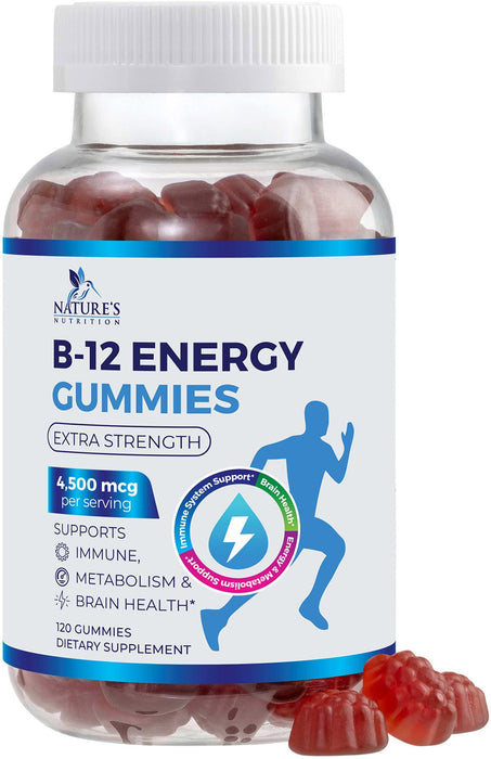 B-12 Vitamin Energy Gummies – 4500mcg – 120 Count