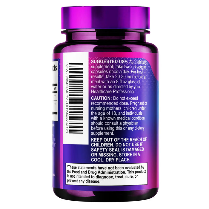D-Mannose 1300mg with Cranberry - Urinary Tract Support - 120 Capsules